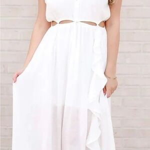 Elegant White Sleeveless Dress last size small ladies! Copy